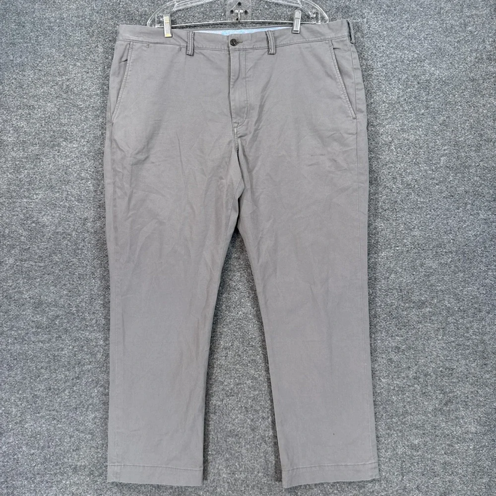 Polo Ralph Lauren Chinos Mens 40x30 Gray Stretch Straight Fit Casual Trousers